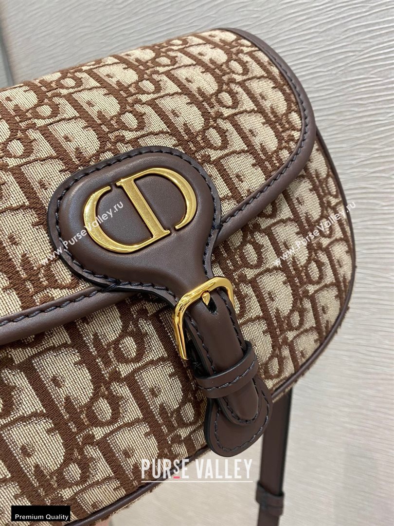Dior Medium Bobby Bag Bag in Oblique Jacquard Brown 2020 (vivi-20112505)