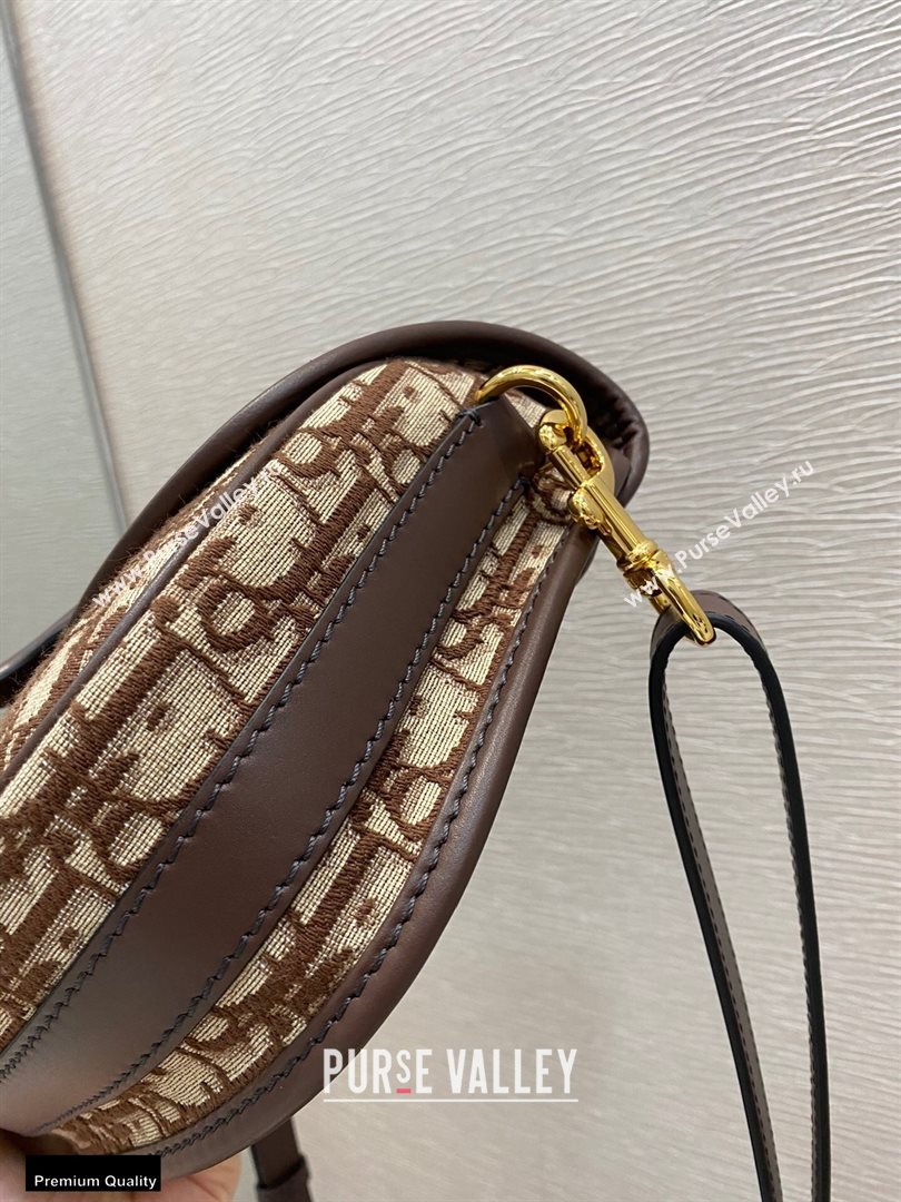 Dior Medium Bobby Bag Bag in Oblique Jacquard Brown 2020 (vivi-20112505)