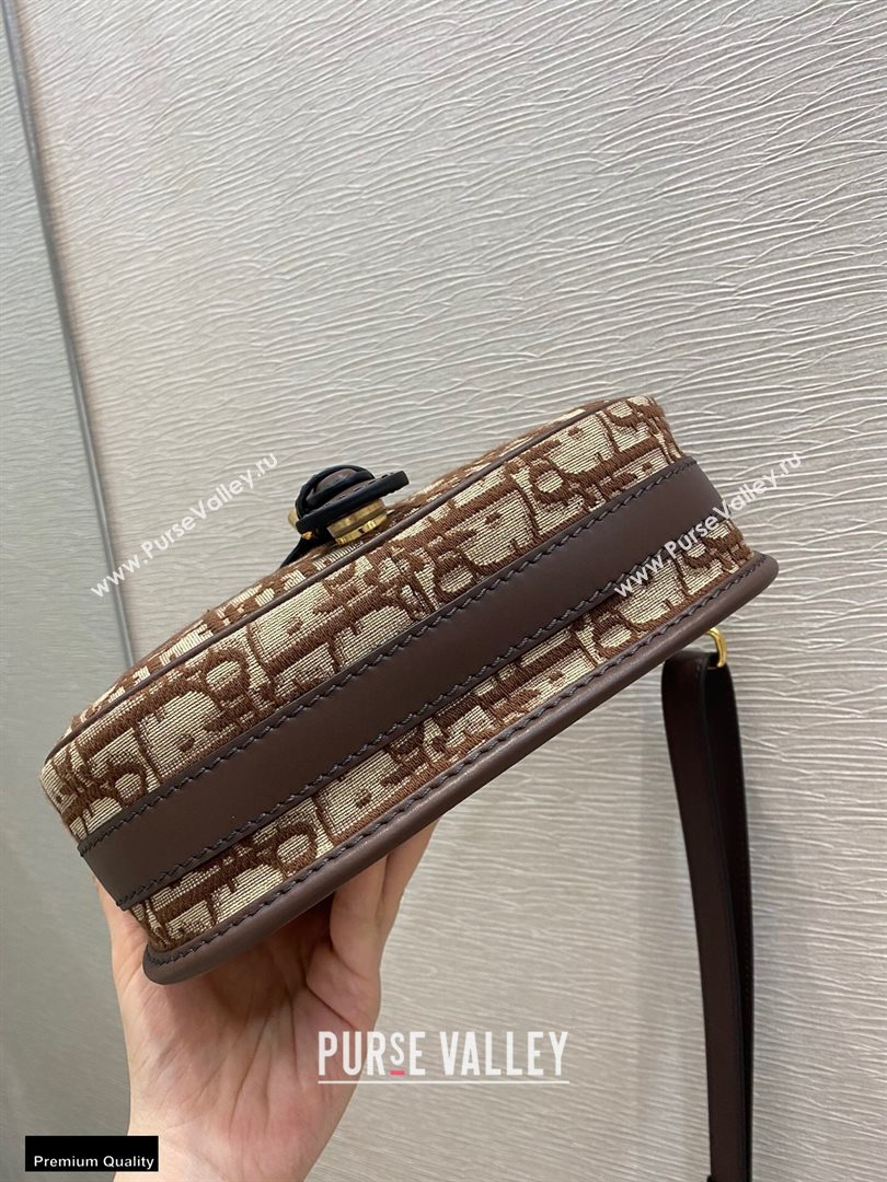 Dior Medium Bobby Bag Bag in Oblique Jacquard Brown 2020 (vivi-20112505)