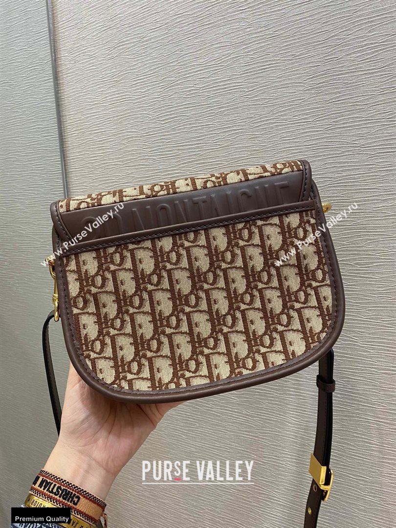 Dior Medium Bobby Bag Bag in Oblique Jacquard Brown 2020 (vivi-20112505)