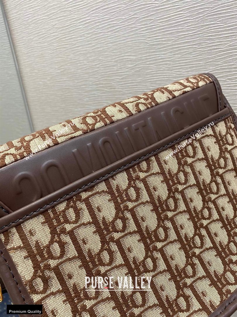 Dior Medium Bobby Bag Bag in Oblique Jacquard Brown 2020 (vivi-20112505)