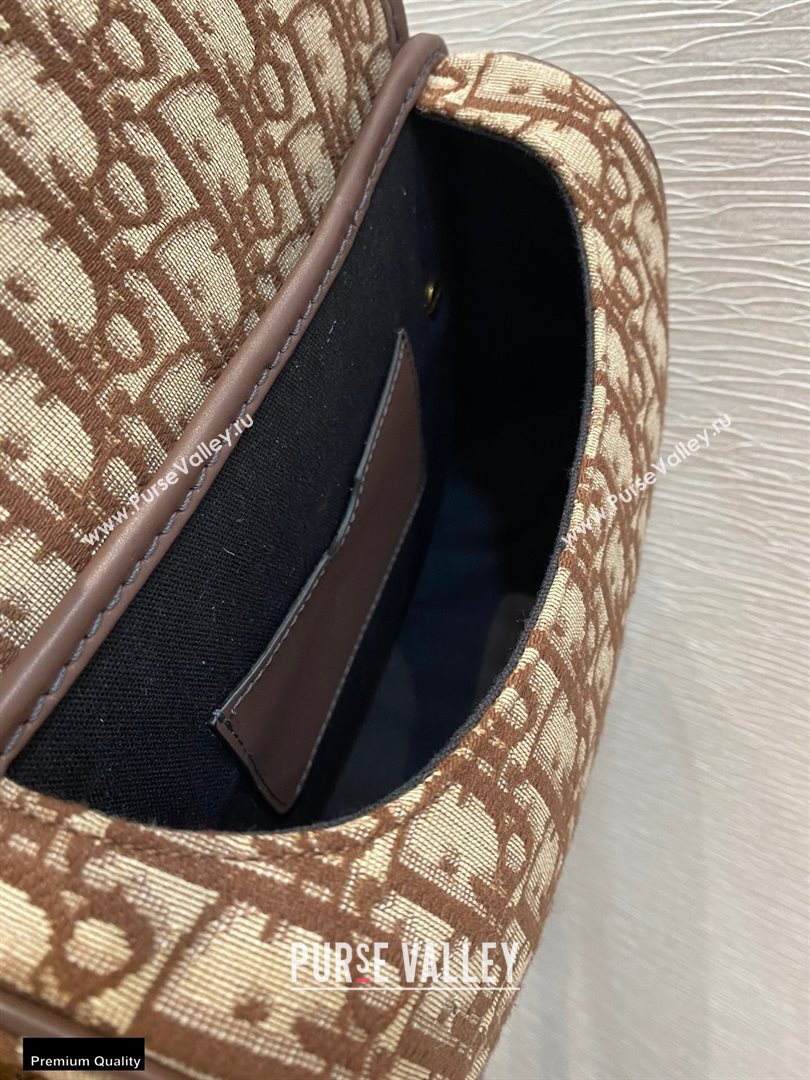 Dior Medium Bobby Bag Bag in Oblique Jacquard Brown 2020 (vivi-20112505)