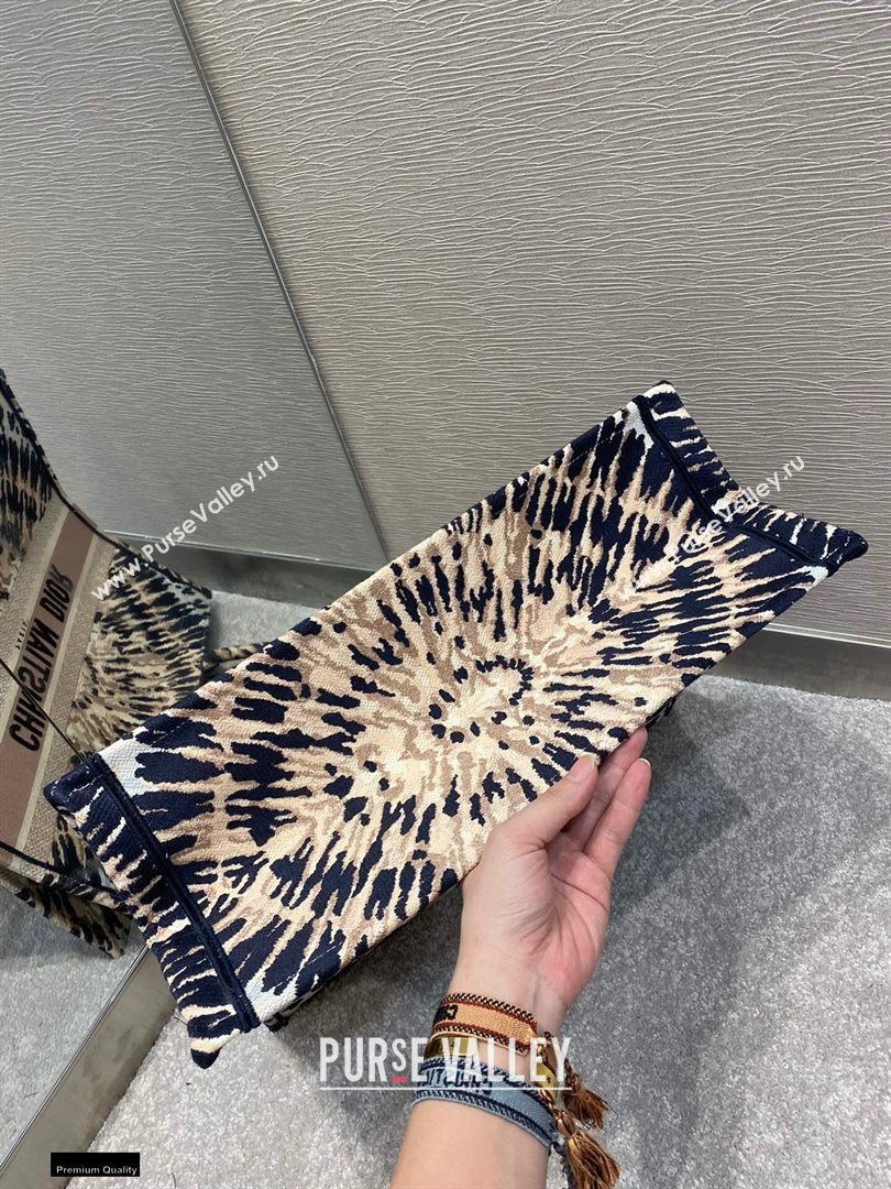 Dior Book Tote Bag in Multicolor Tie Embroidery 2020 (vivi-20112516)