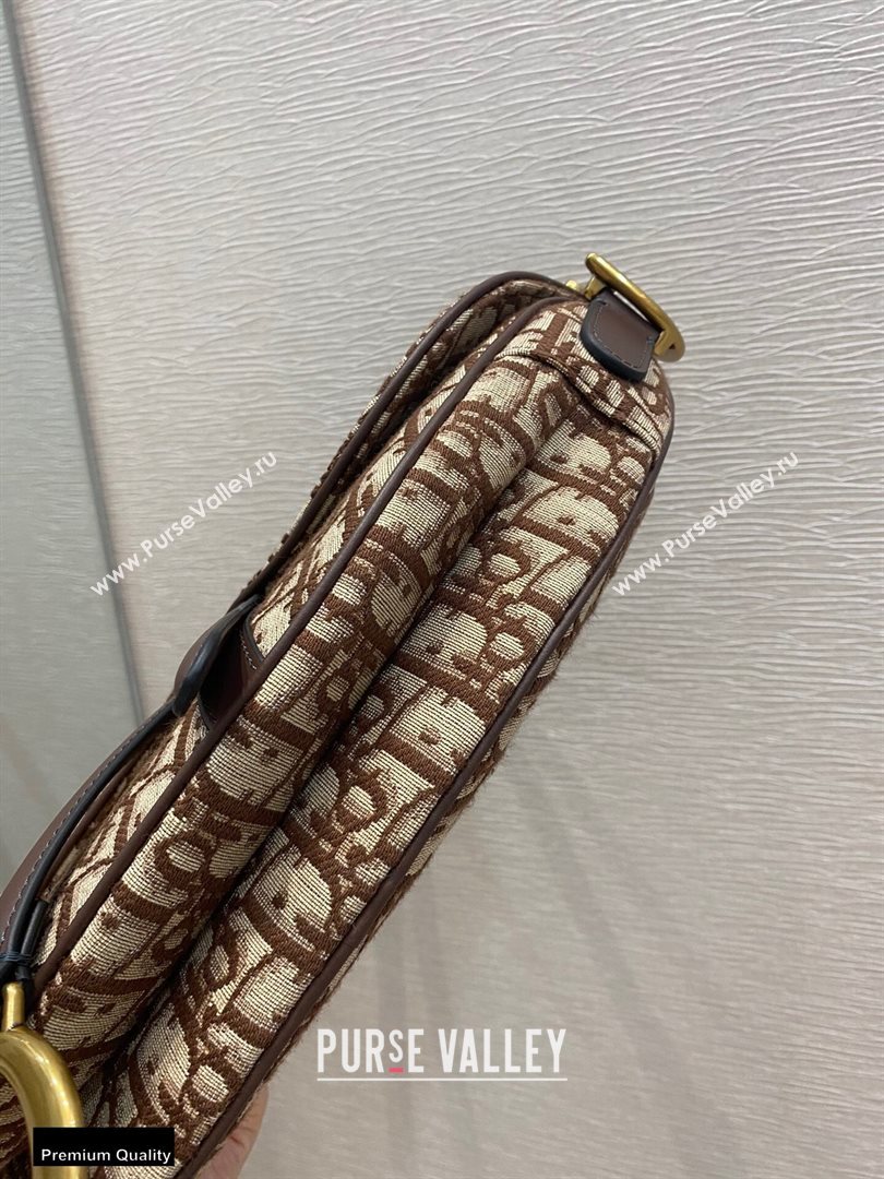 Dior Saddle Bag in Oblique Jacquard Brown (vivi-20112510)