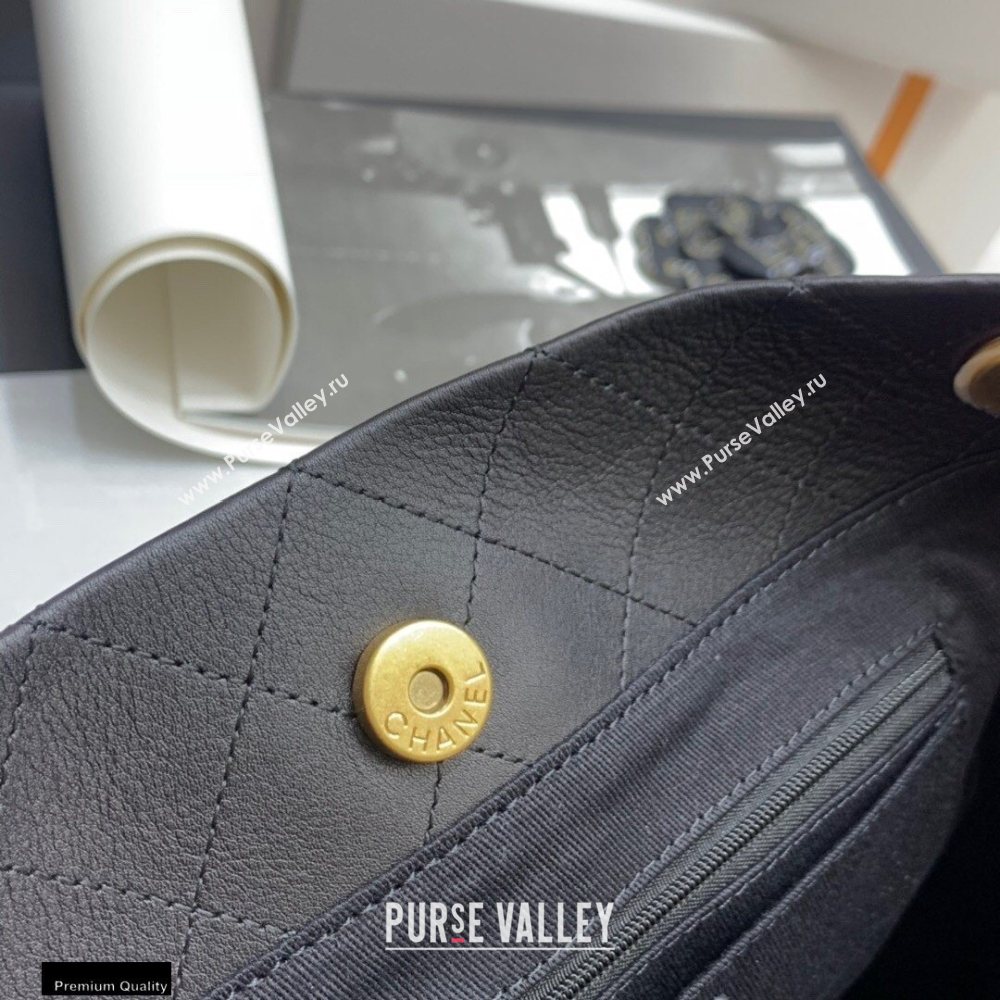 Chanel Calfskin Shopping Tote Bag Black 2020 (jiyuan-20112648)