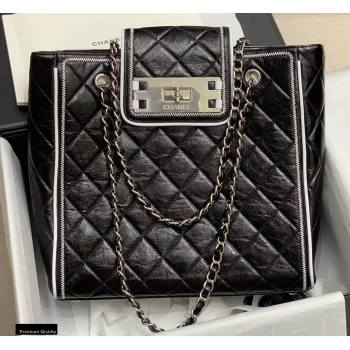 Chanel Quilted Boston Shopping Tote Bag Black 2020 (jiyuan-20112642)