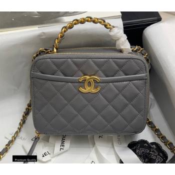 Chanel Get Round Vanity Case Bag AS2179 Gray 2020 (jiyuan-20112638)