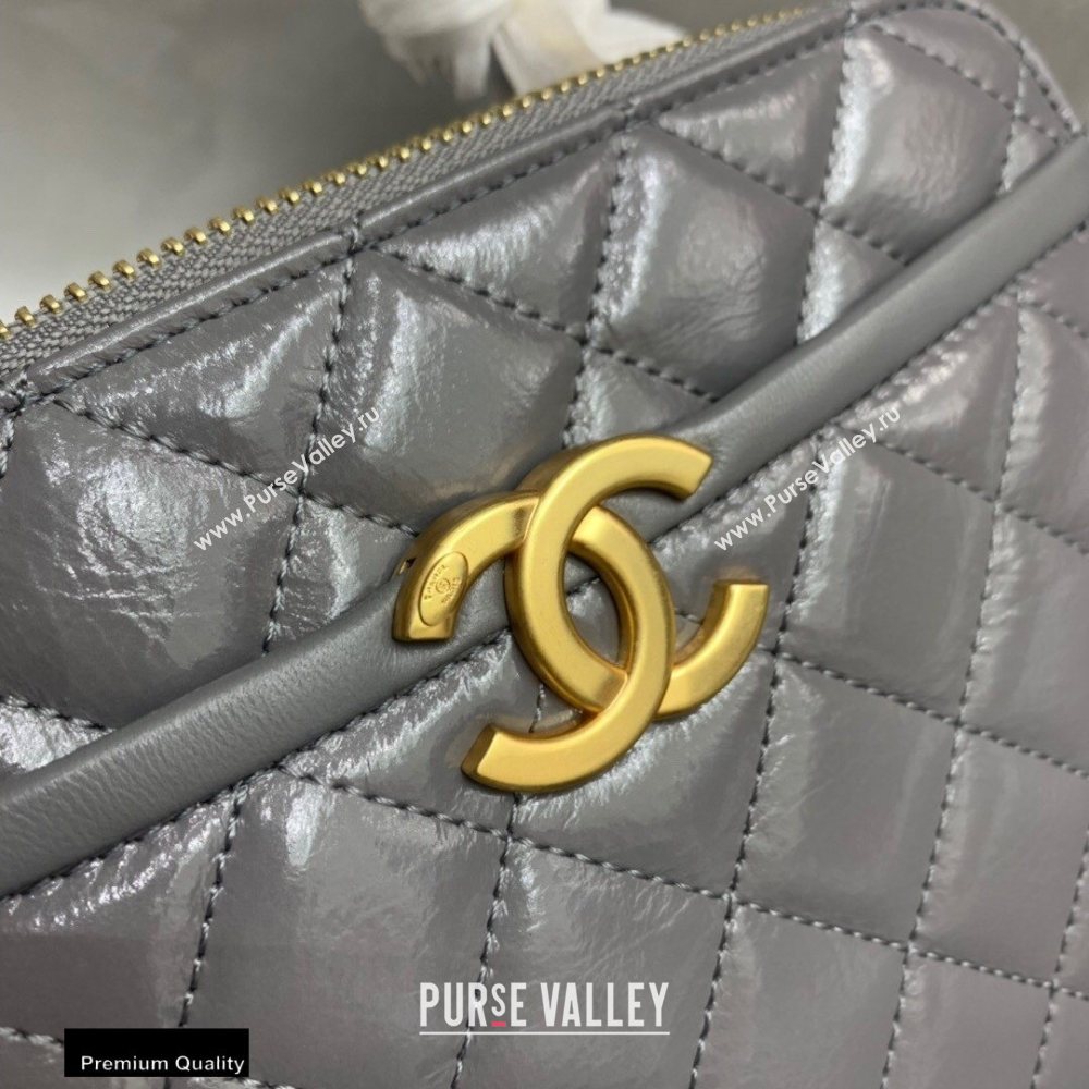 Chanel Get Round Vanity Case Bag AS2179 Gray 2020 (jiyuan-20112638)