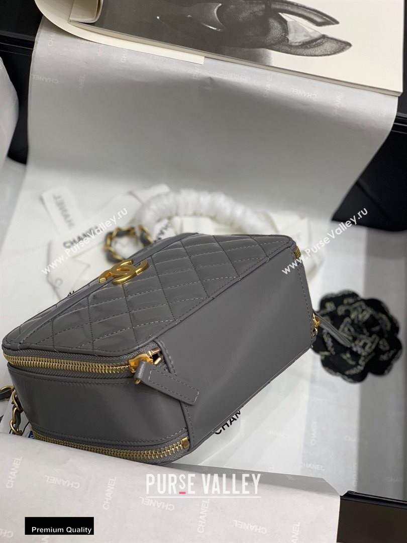 Chanel Get Round Vanity Case Bag AS2179 Gray 2020 (jiyuan-20112638)