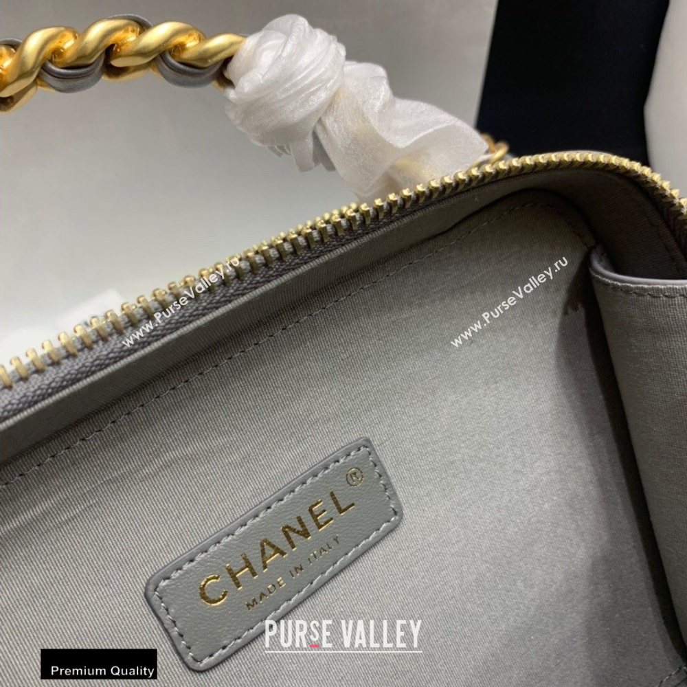 Chanel Get Round Vanity Case Bag AS2179 Gray 2020 (jiyuan-20112638)