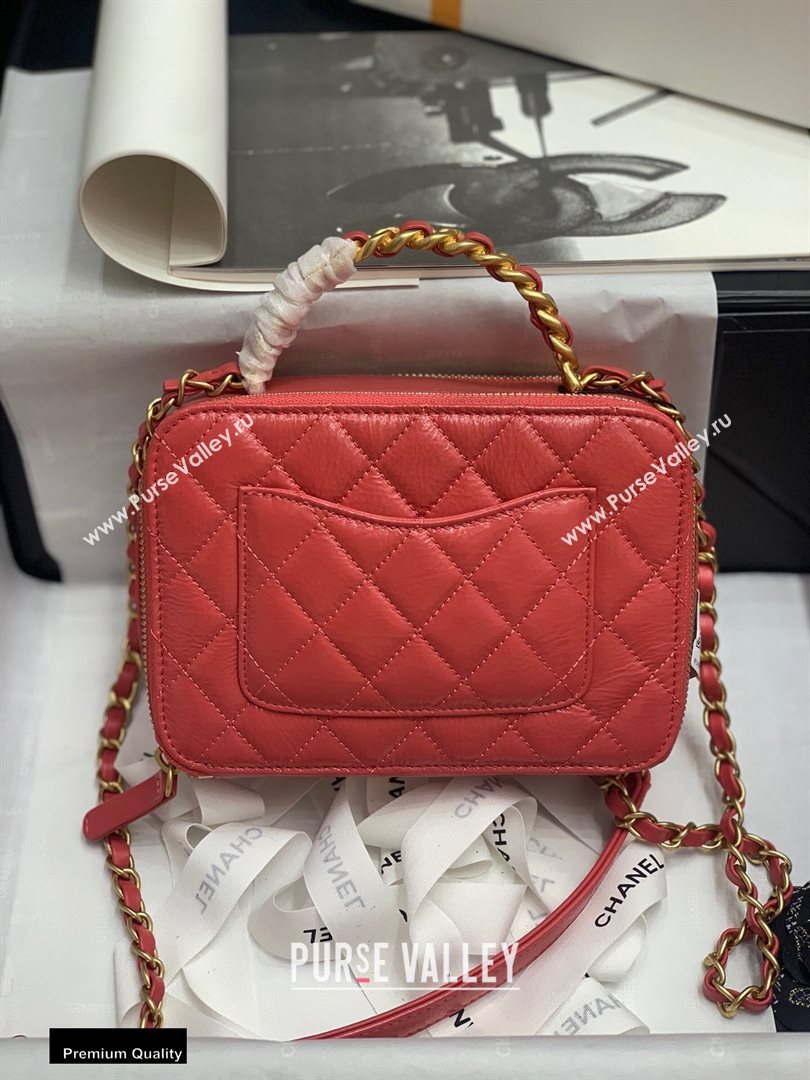 Chanel Get Round Vanity Case Bag AS2179 Red 2020 (jiyuan-20112637)