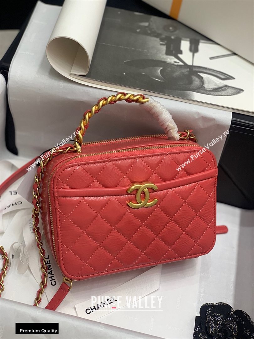 Chanel Get Round Vanity Case Bag AS2179 Red 2020 (jiyuan-20112637)