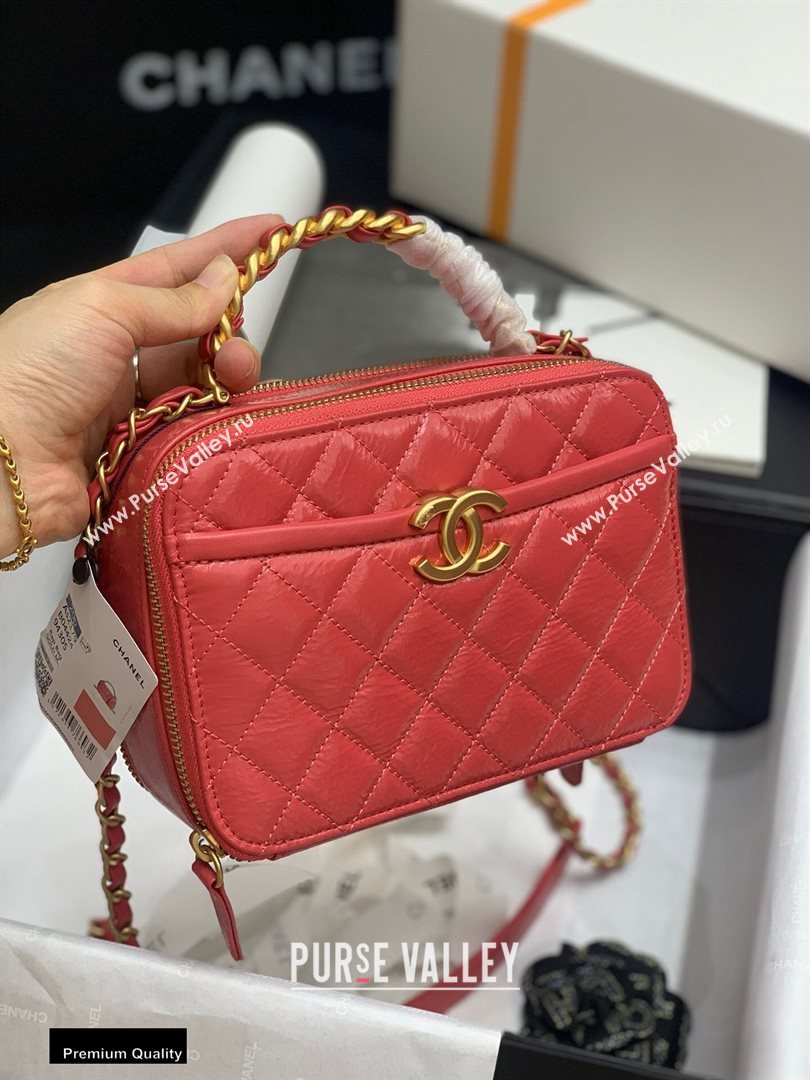 Chanel Get Round Vanity Case Bag AS2179 Red 2020 (jiyuan-20112637)