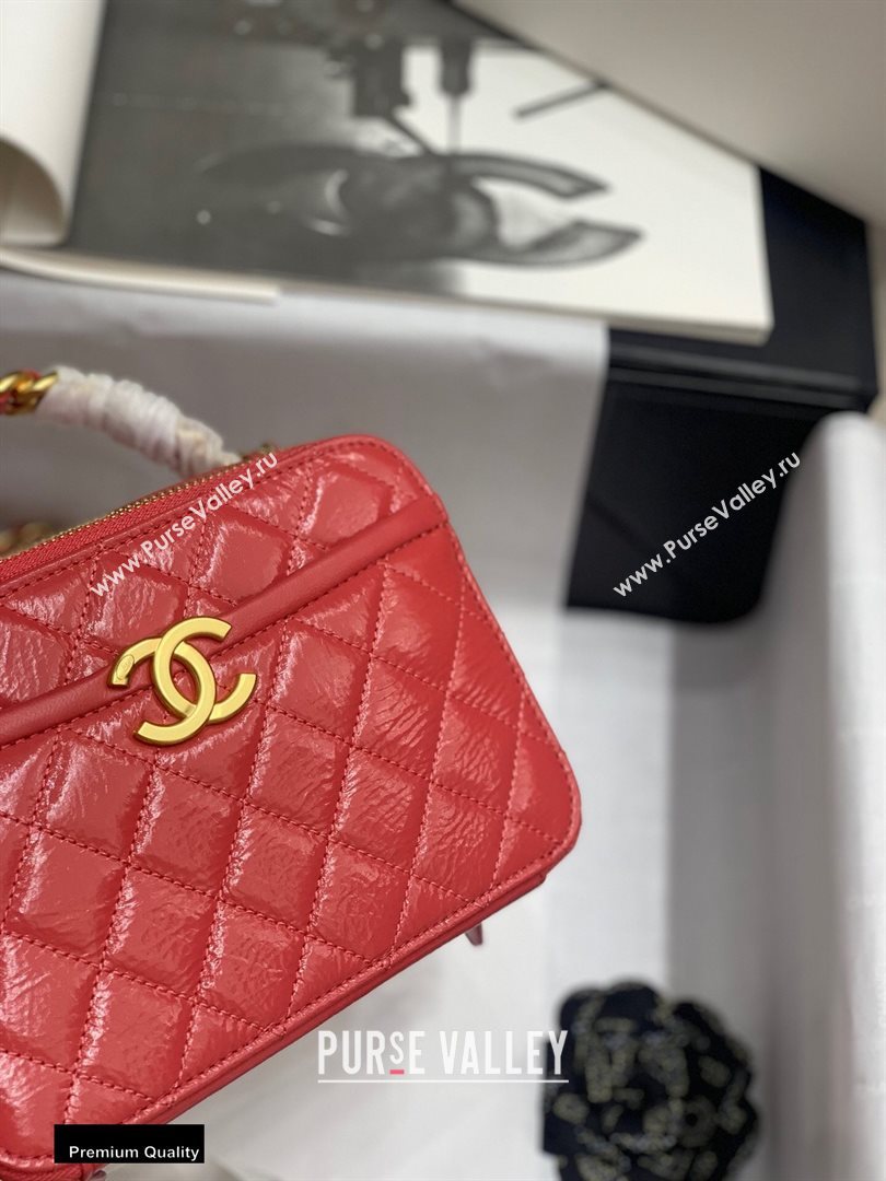 Chanel Get Round Vanity Case Bag AS2179 Red 2020 (jiyuan-20112637)