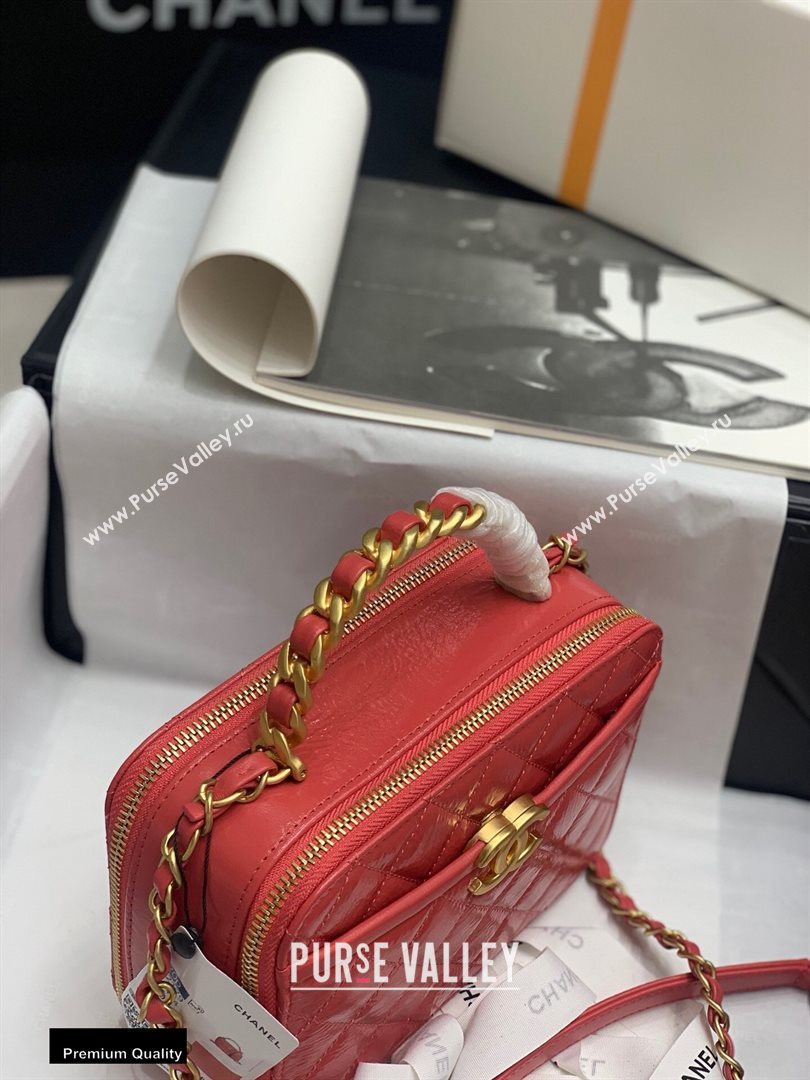 Chanel Get Round Vanity Case Bag AS2179 Red 2020 (jiyuan-20112637)