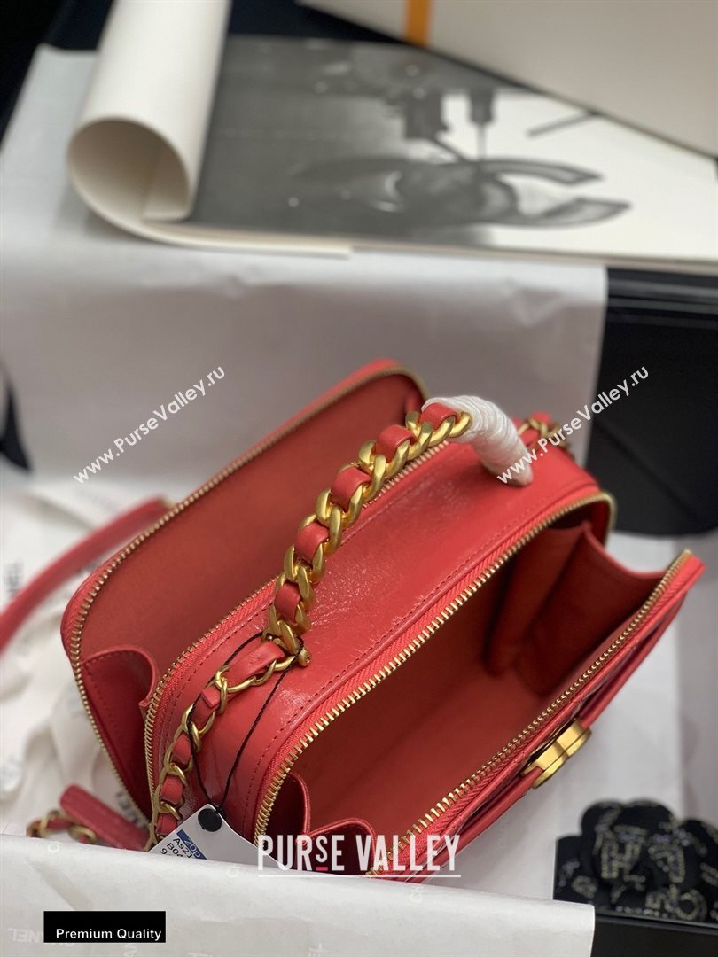 Chanel Get Round Vanity Case Bag AS2179 Red 2020 (jiyuan-20112637)