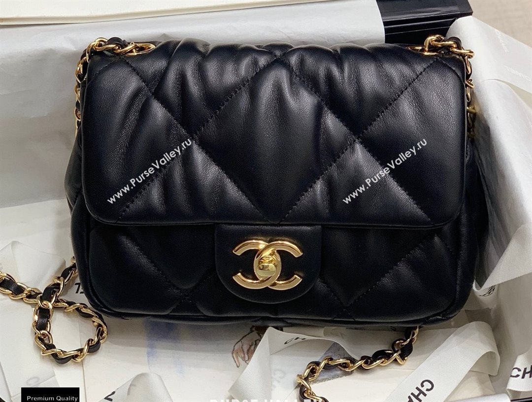 Chanel Wrinkled Calfskin Small Flap Bag AS2232 Black 2020 (jiyuan-20112625)