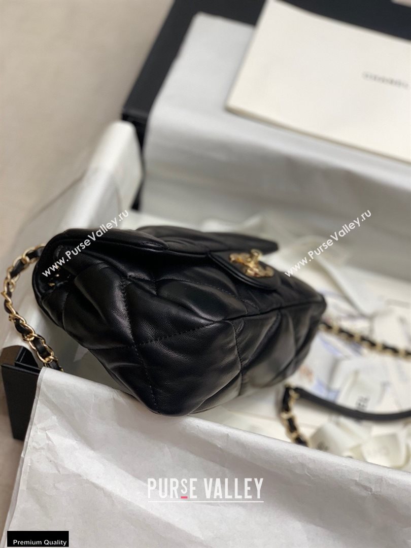 Chanel Wrinkled Calfskin Small Flap Bag AS2232 Black 2020 (jiyuan-20112625)