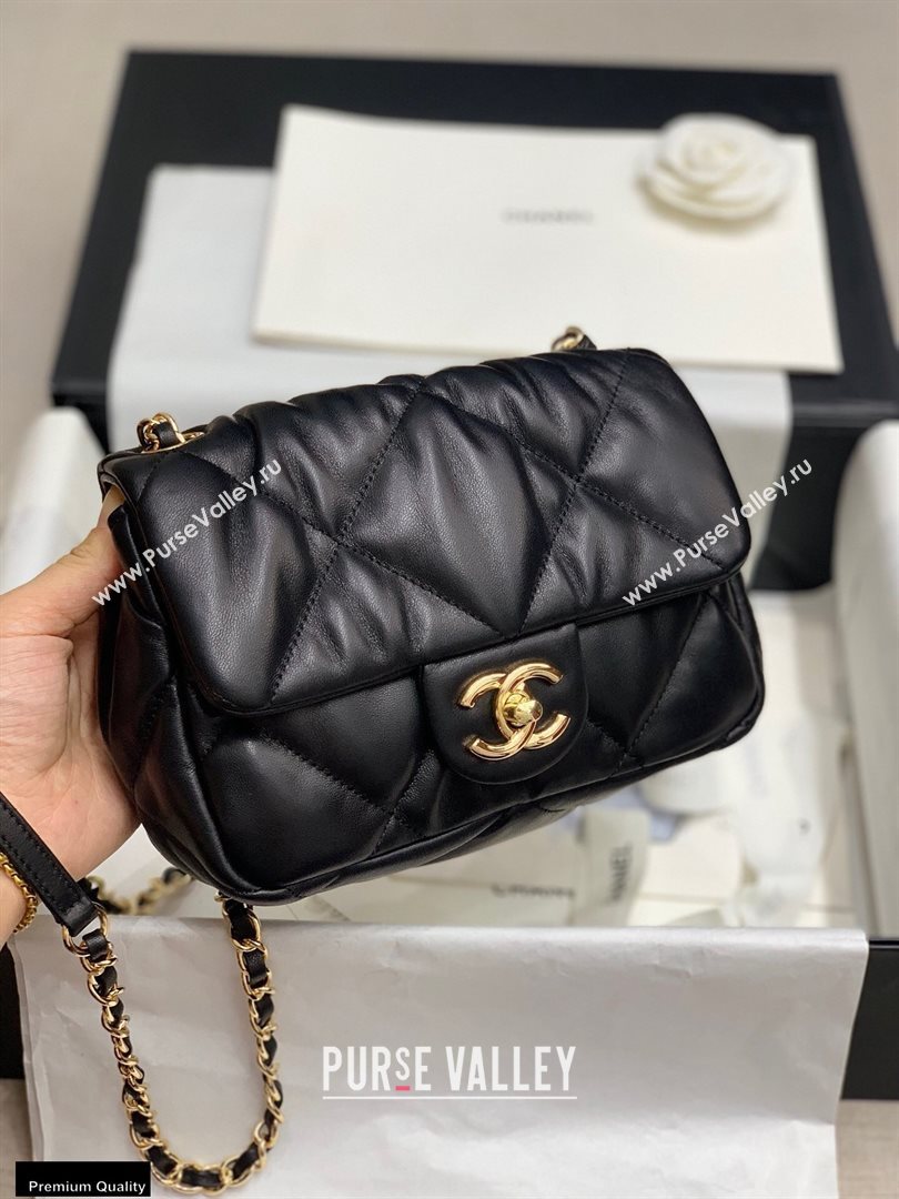 Chanel Wrinkled Calfskin Small Flap Bag AS2232 Black 2020 (jiyuan-20112625)