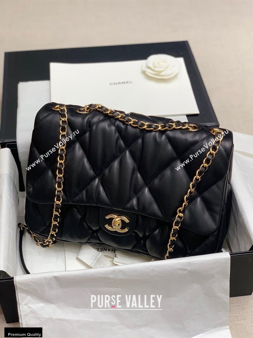 Chanel Wrinkled Calfskin Large Flap Bag AS2234 Black 2020 (jiyuan-20112622)