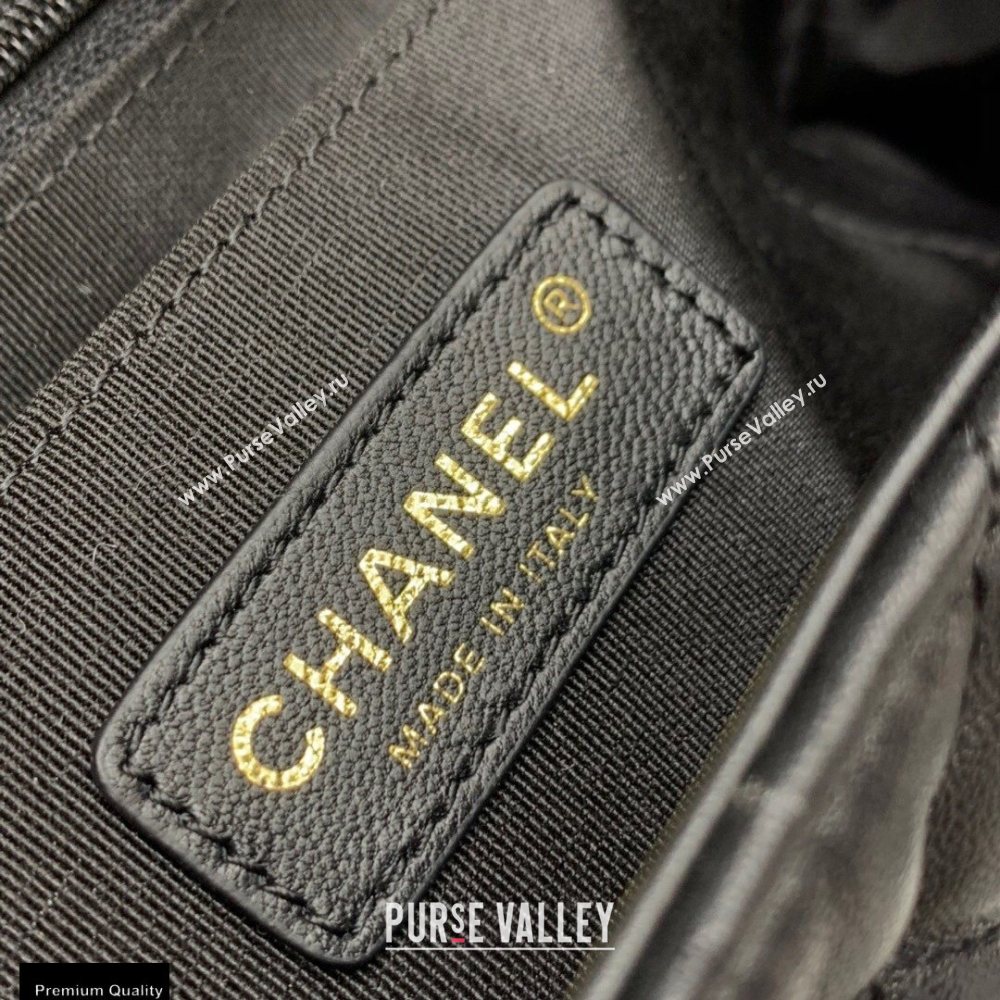 Chanel Wrinkled Calfskin Large Flap Bag AS2234 Black 2020 (jiyuan-20112622)