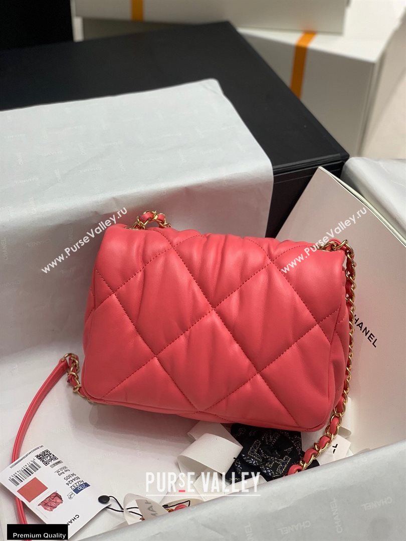 Chanel Wrinkled Calfskin Small Flap Bag AS2232 Dark Pink 2020 (jiyuan-20112626)