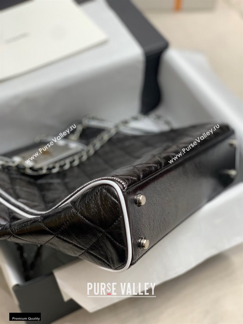 Chanel Quilted Boston Shopping Tote Bag Black 2020 (jiyuan-20112642)