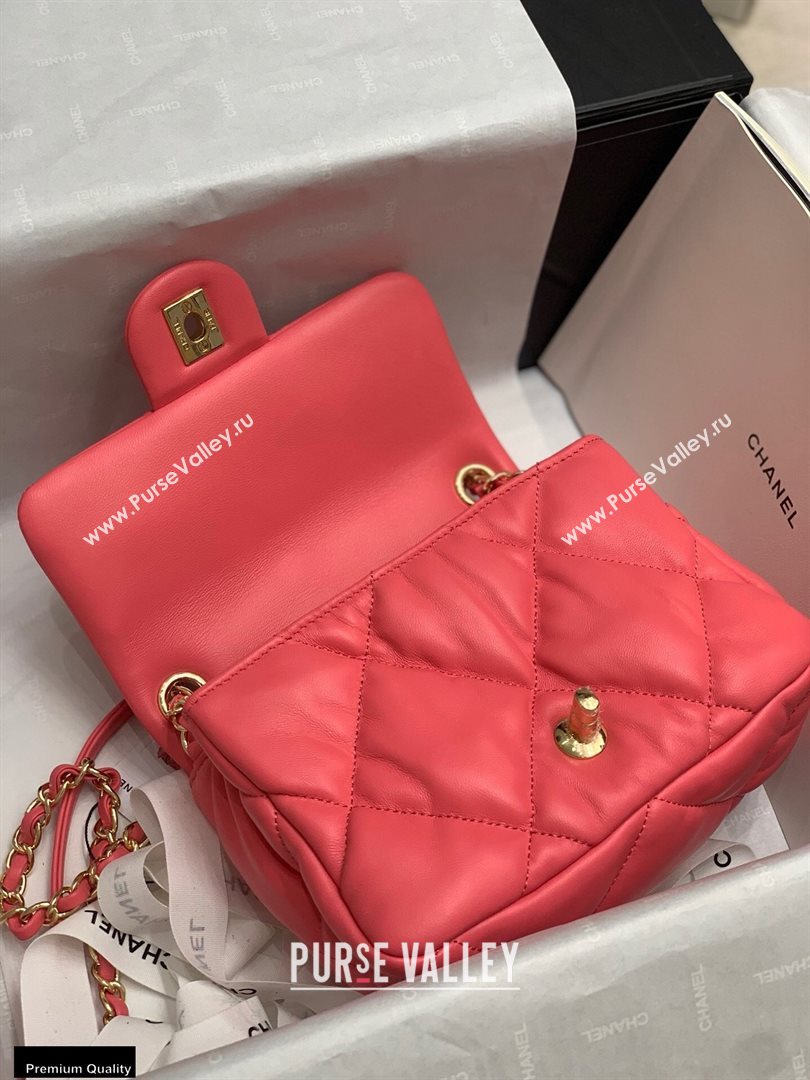 Chanel Wrinkled Calfskin Small Flap Bag AS2232 Dark Pink 2020 (jiyuan-20112626)