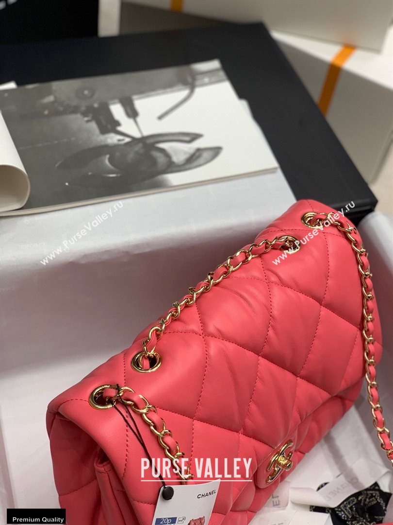 Chanel Wrinkled Calfskin Large Flap Bag AS2234 Dark Pink 2020 (jiyuan-20112623)