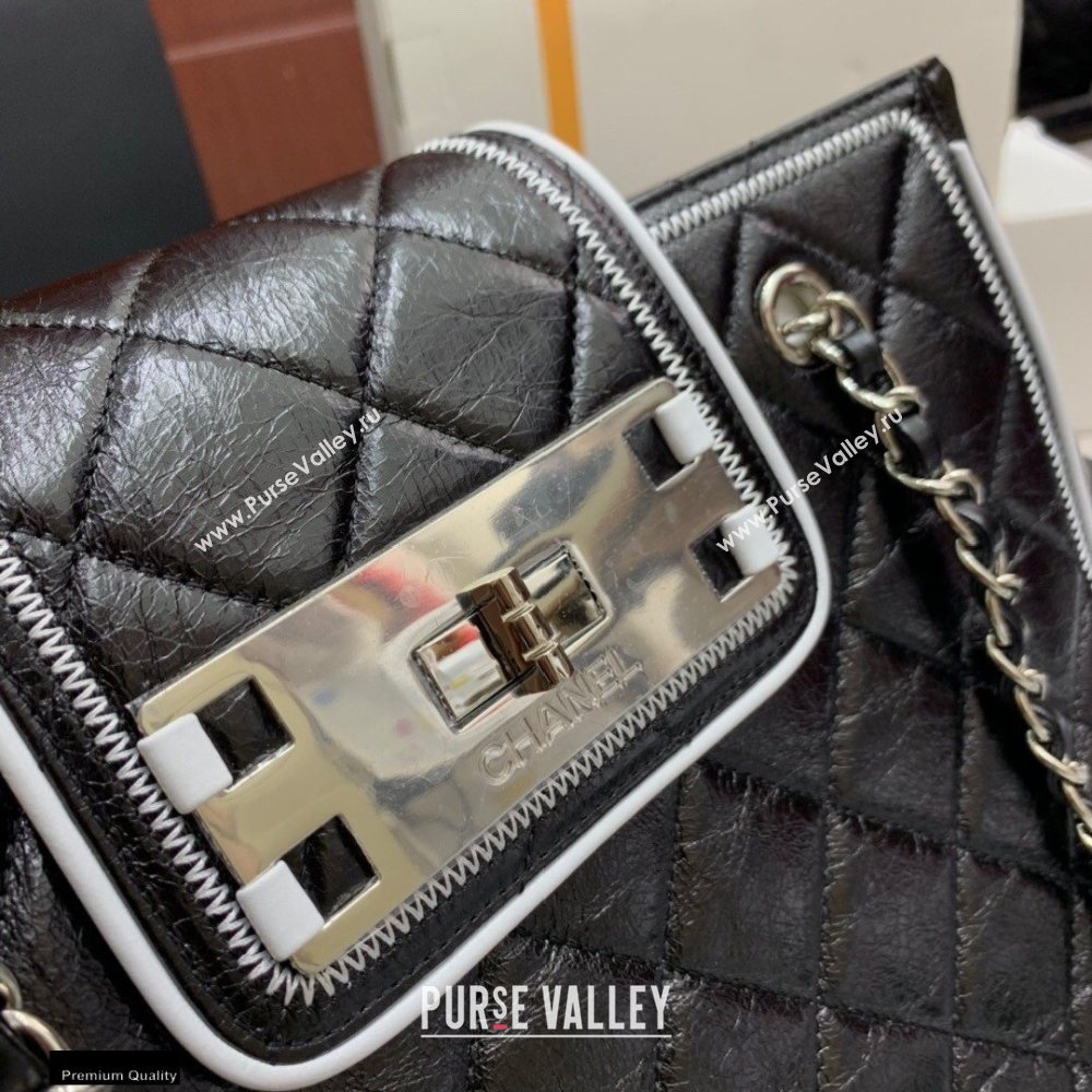 Chanel Quilted Boston Shopping Tote Bag Black 2020 (jiyuan-20112642)