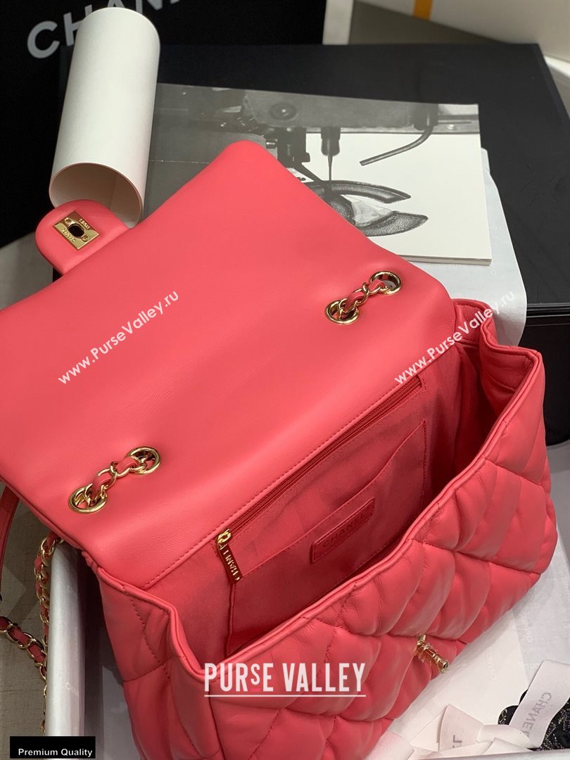 Chanel Wrinkled Calfskin Large Flap Bag AS2234 Dark Pink 2020 (jiyuan-20112623)