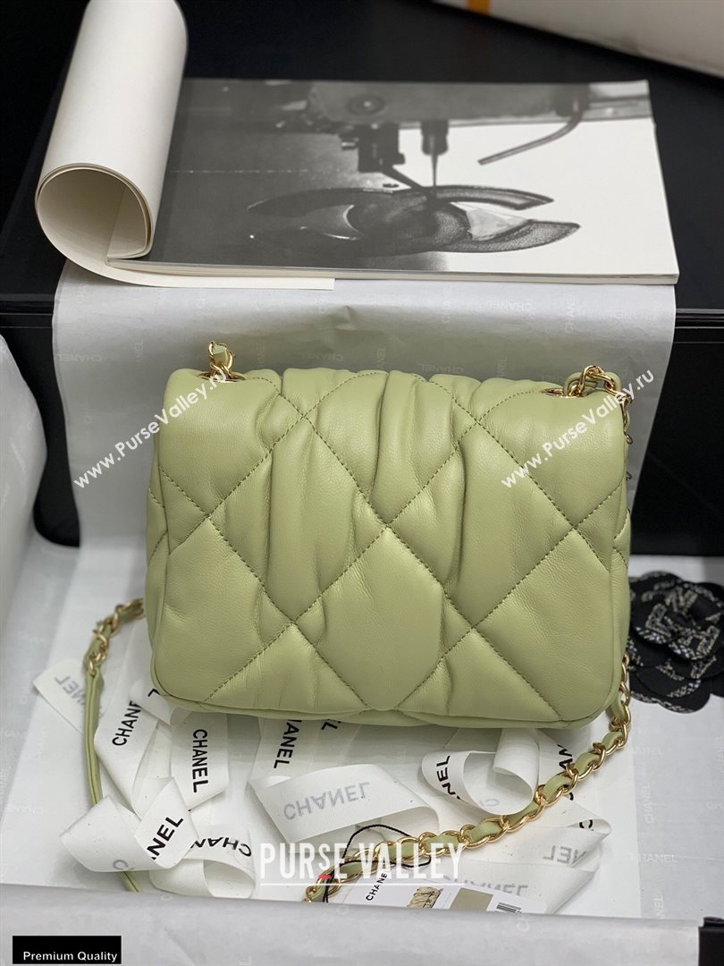 Chanel Wrinkled Calfskin Small Flap Bag AS2232 Green 2020 (jiyuan-20112627)