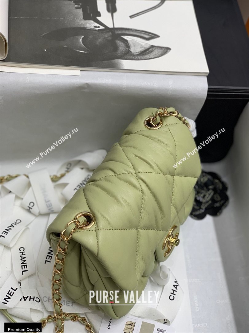 Chanel Wrinkled Calfskin Small Flap Bag AS2232 Green 2020 (jiyuan-20112627)