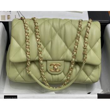 Chanel Wrinkled Calfskin Large Flap Bag AS2234 Green 2020 (jiyuan-20112624)