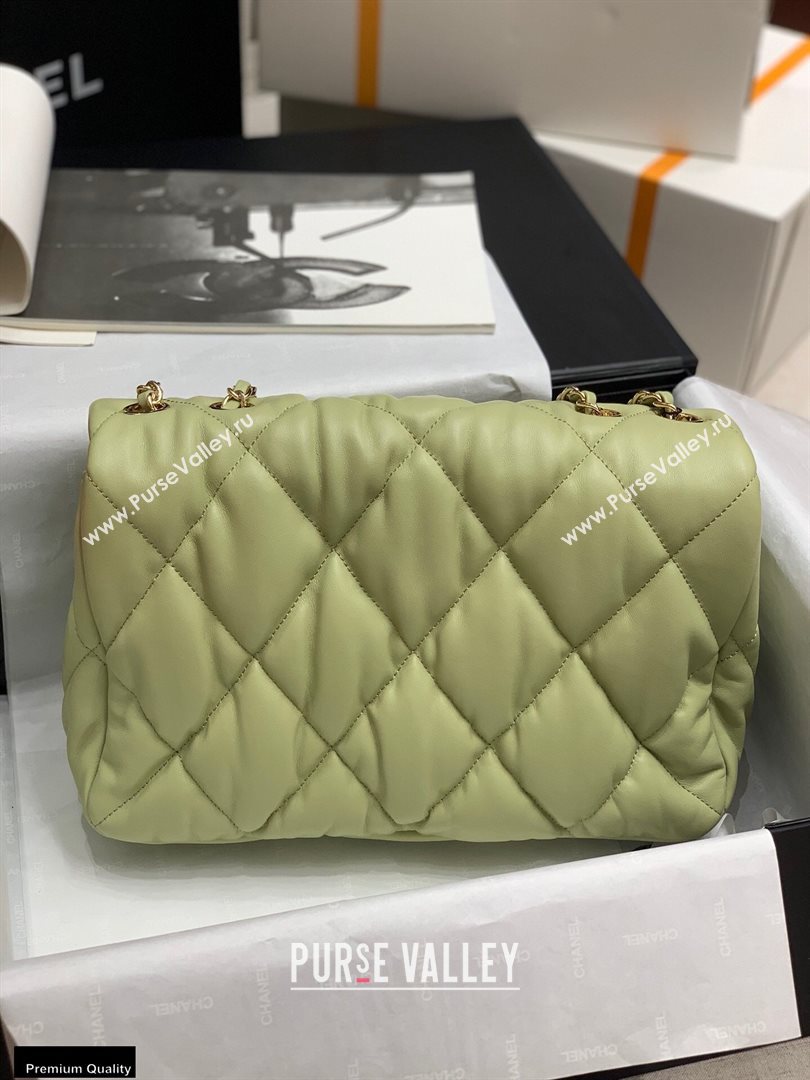 Chanel Wrinkled Calfskin Large Flap Bag AS2234 Green 2020 (jiyuan-20112624)