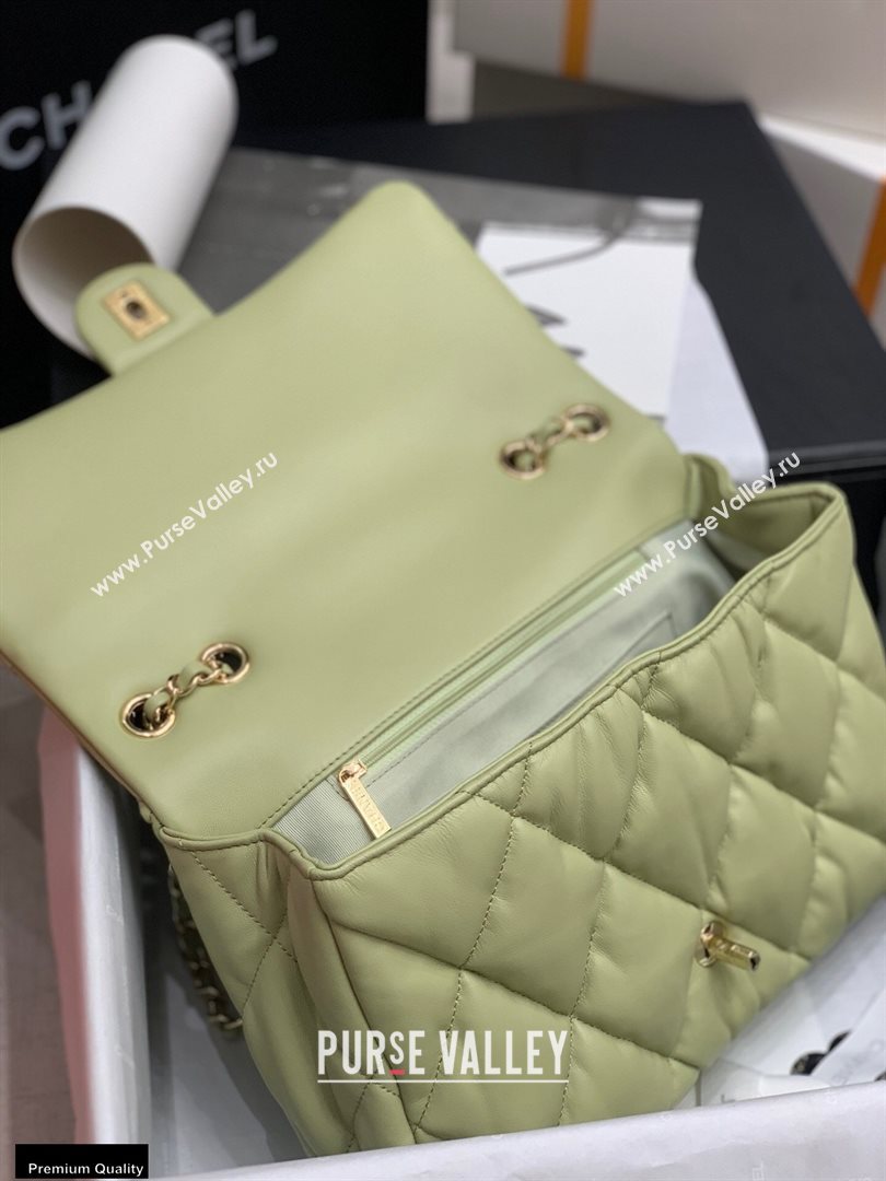 Chanel Wrinkled Calfskin Large Flap Bag AS2234 Green 2020 (jiyuan-20112624)