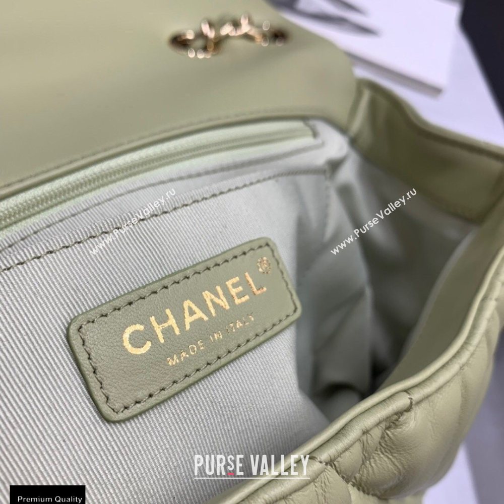 Chanel Wrinkled Calfskin Large Flap Bag AS2234 Green 2020 (jiyuan-20112624)