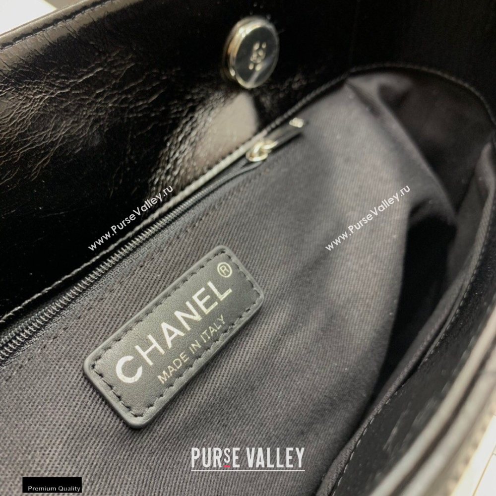 Chanel Quilted Boston Shopping Tote Bag Black 2020 (jiyuan-20112642)