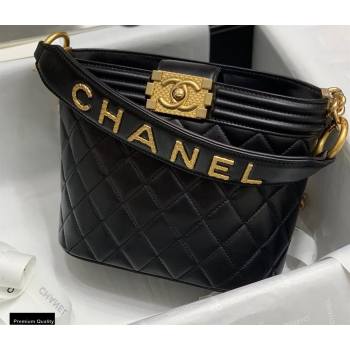 Chanel Calfskin Small Bucket Bag AS2091 Black 2020 (jiyuan-20112632)