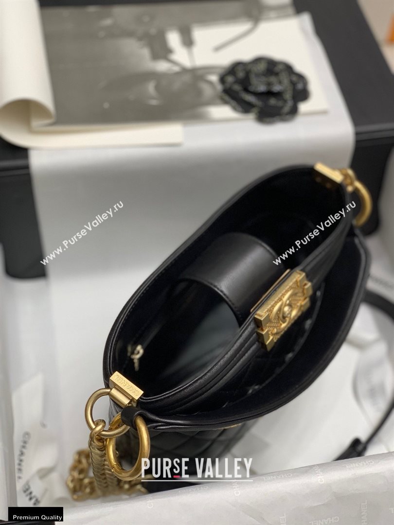 Chanel Calfskin Small Bucket Bag AS2091 Black 2020 (jiyuan-20112632)