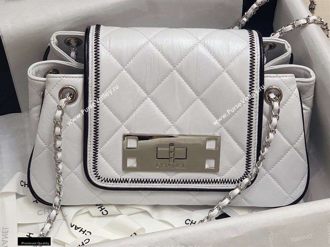 Chanel Quilted Boston Shoulder Bag White 2020 (jiyuan-20112644)