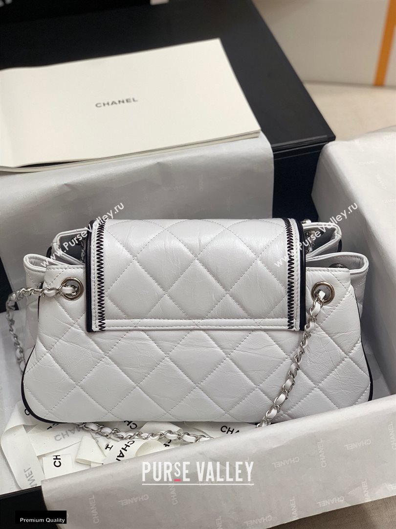 Chanel Quilted Boston Shoulder Bag White 2020 (jiyuan-20112644)