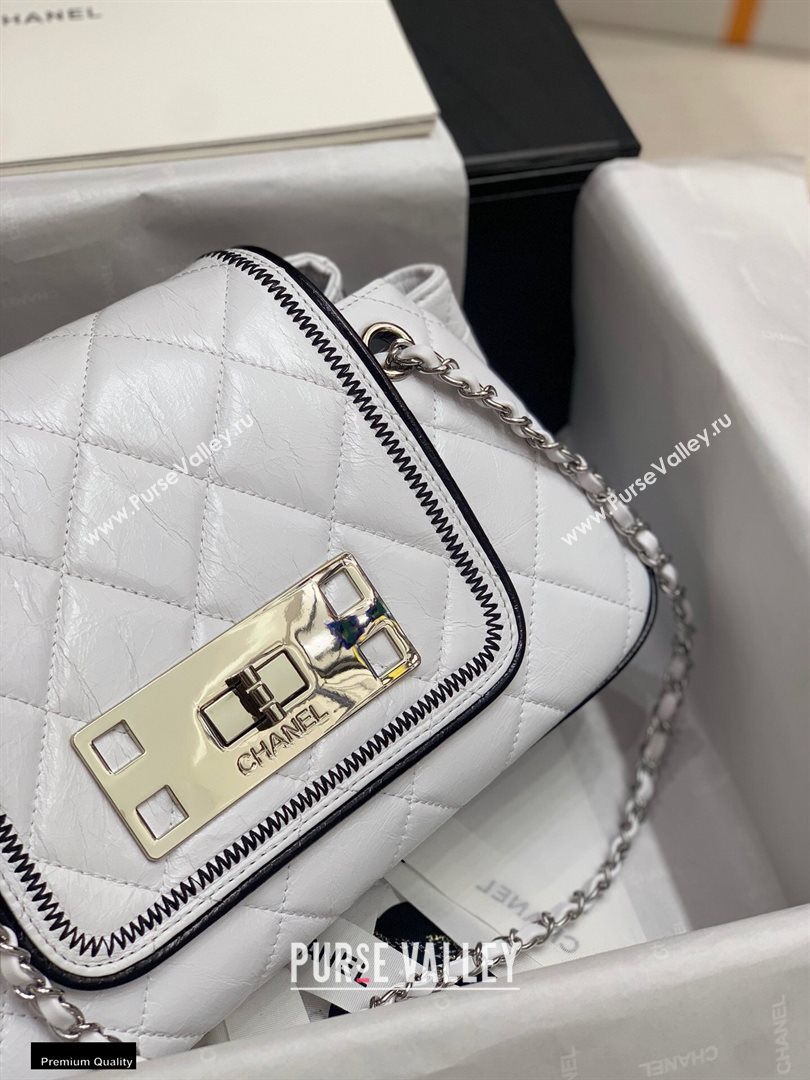 Chanel Quilted Boston Shoulder Bag White 2020 (jiyuan-20112644)