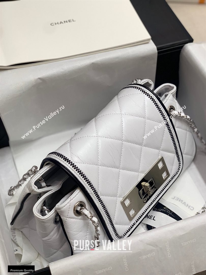 Chanel Quilted Boston Shoulder Bag White 2020 (jiyuan-20112644)