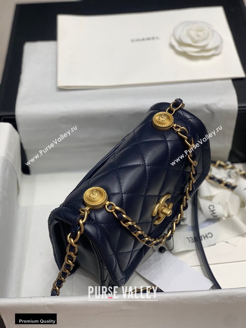 Chanel Lambskin Vintage Small Flap Bag Navy Blue 2020 (jiyuan-20112603)