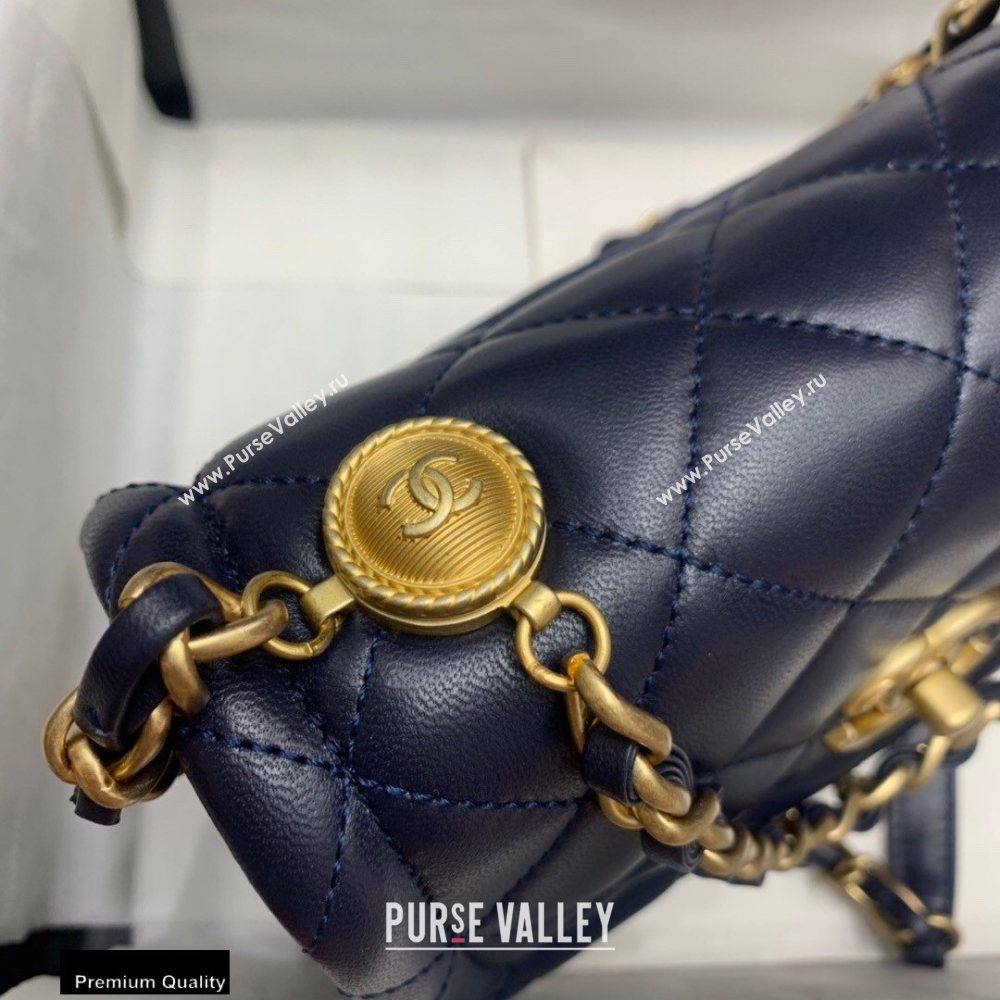 Chanel Lambskin Vintage Small Flap Bag Navy Blue 2020 (jiyuan-20112603)