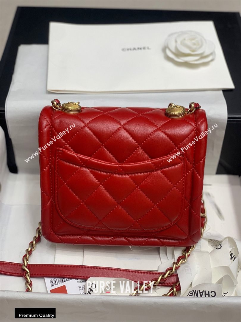 Chanel Lambskin Vintage Small Flap Bag Red 2020 (jiyuan-20112606)