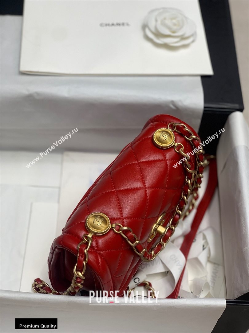 Chanel Lambskin Vintage Small Flap Bag Red 2020 (jiyuan-20112606)