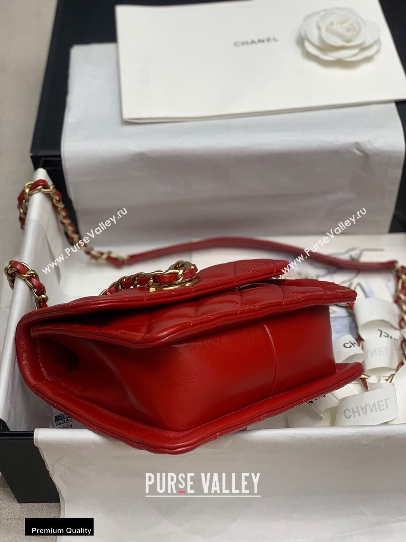 Chanel Lambskin Vintage Small Flap Bag Red 2020 (jiyuan-20112606)