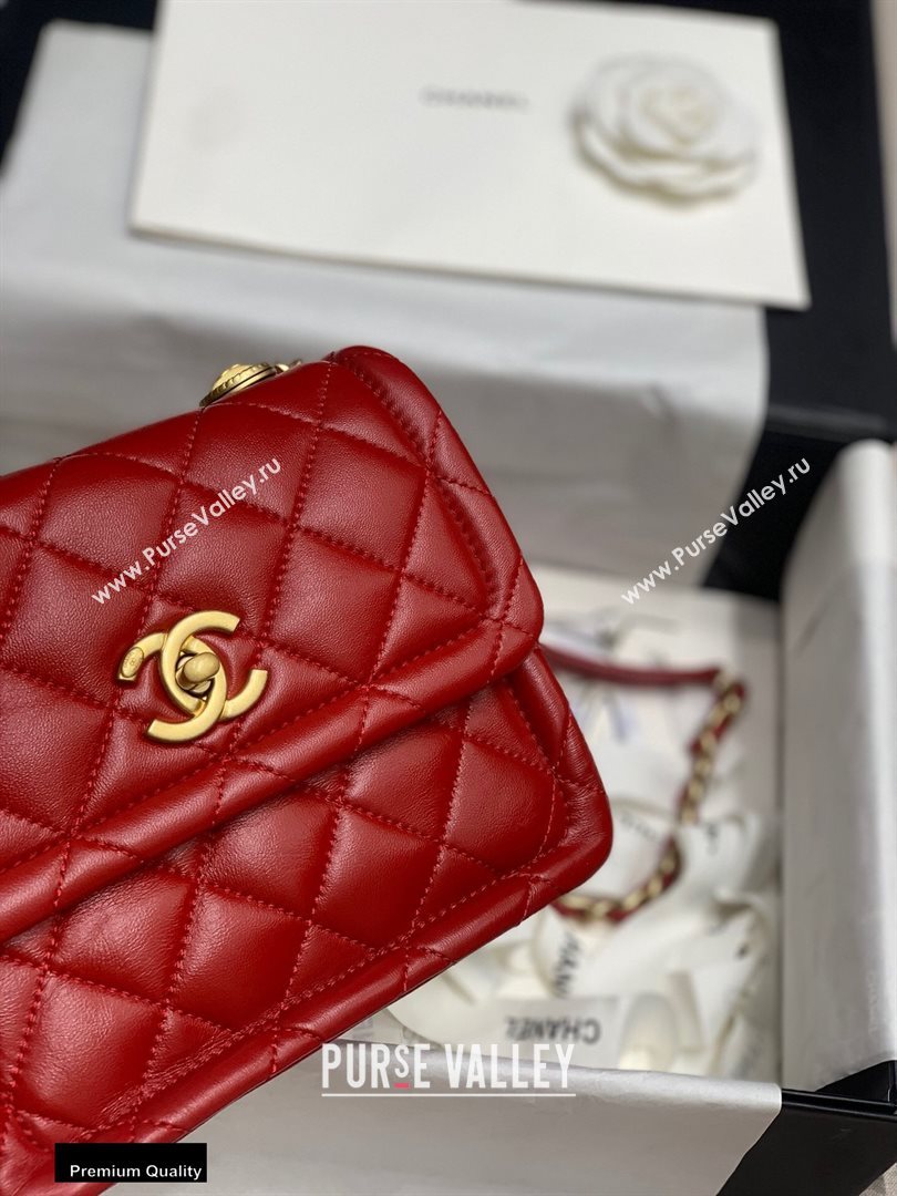 Chanel Lambskin Vintage Small Flap Bag Red 2020 (jiyuan-20112606)